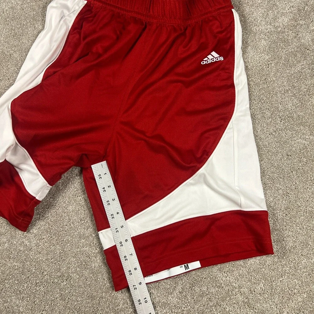 Adidas Mens Size M‎ Red White NC State Wolfpack Logo Basketball Shorts NWT